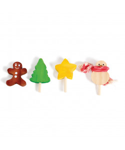 Small Festive Lollipop Parrot Foot Toys - Pack of 4